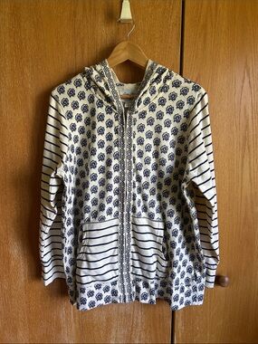 Lucky Lotus Lightweight Zip- up Hooded Sweatshirt